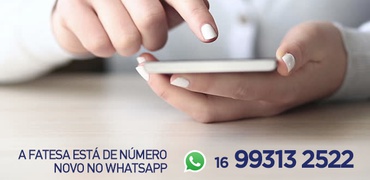 Novo número de whatsapp da Faculdade FATESA (Estética e Radiologia).